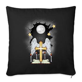 Church Cross Crosses Crucifix - Sofa pillowcase 17,3'' x 17,3'' (45 x 45 cm) - black - Front