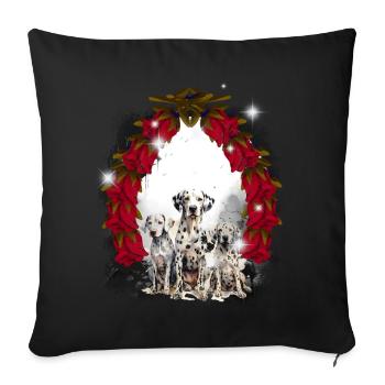 Hund Hunde Kinder Kind - Sofakissenbezug 45 x 45 cm - Schwarz - Vorne