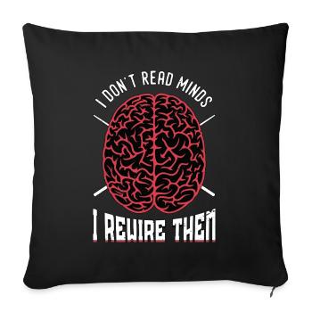 Neurosurgeon I Don't Read Minds I Brain Doctor - Sofa pillowcase 17,3'' x 17,3'' (45 x 45 cm) - black - Front