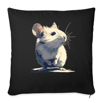 Mäuse Maus - Sofakissenbezug 45 x 45 cm - Schwarz - Vorne