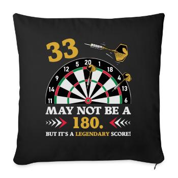 Pas des années 180 mais un classique : les fléchettes du 33e anniversaire - Housse de coussin décorative 45 x 45 cm - noir - Devant