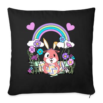 Easter - Sofa pillowcase 17,3'' x 17,3'' (45 x 45 cm) - black - Front