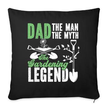 Amoureux des plantes Jardinage Papa Papa Le - Housse de coussin décorative 45 x 45 cm - noir - Devant