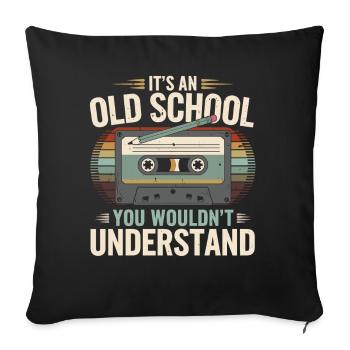 Retro Mixtape – Oldschool Vibes für Nostalgiker - Sofakissenbezug 45 x 45 cm - Schwarz - Vorne