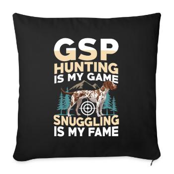 Chasse - Housse de coussin décorative 45 x 45 cm - noir - Devant
