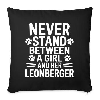 Leonberger Saying Funny Leonberger Gift - Sofa pillowcase 17,3'' x 17,3'' (45 x 45 cm) - black - Front