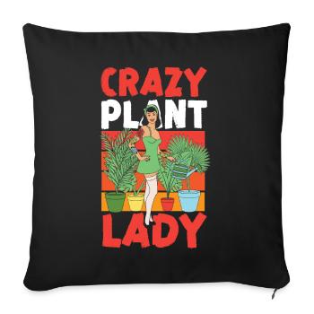 Plant Lover Gardening Crazy Plant - Sofakissenbezug 45 x 45 cm - Schwarz - Vorne