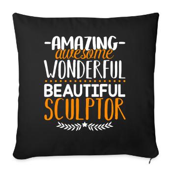 Sculptor Amazing Sculptor - Sofa pillowcase 17,3'' x 17,3'' (45 x 45 cm) - black - Front