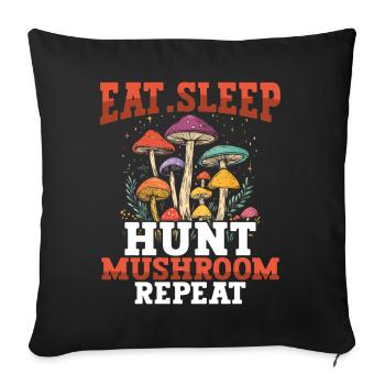 Mushroom Pickers Mushroom Pickers Mushroom Pickers Mushroom Pickers - Sofa pillowcase 17,3'' x 17,3'' (45 x 45 cm) - black - Front