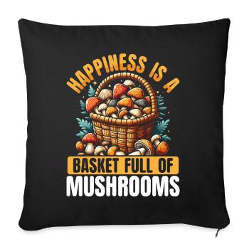Mushroom Pickers Mushroom Pickers Mushroom Pickers Mushroom Pickers - Sofa pillowcase 17,3'' x 17,3'' (45 x 45 cm) - black - Front