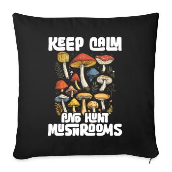 Mushroom Pickers Mushroom Pickers Mushroom Pickers Mushroom Pickers - Sofa pillowcase 17,3'' x 17,3'' (45 x 45 cm) - black - Front