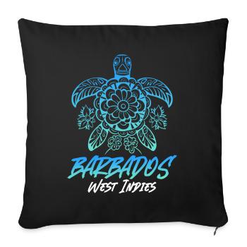 Barbados Caribbean Bajan Holiday Gift - Sofa pillowcase 17,3'' x 17,3'' (45 x 45 cm) - black - Front