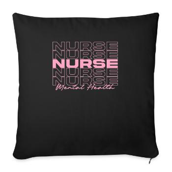 Infirmière en santé mentale Infirmières médicales élégantes - Housse de coussin décorative 45 x 45 cm - noir - Devant