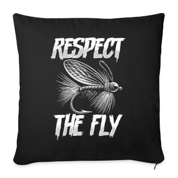 Fly Tying Fly Tying Fly Fishing Fly Fishing - Sofa pillowcase 17,3'' x 17,3'' (45 x 45 cm) - black - Front