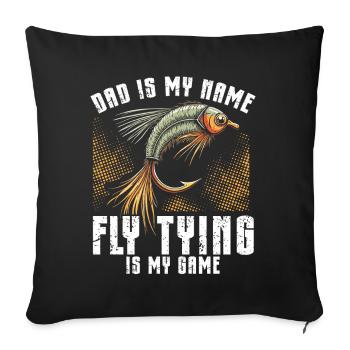 Fly Tying Fly Tying Fly Fishing Fly Fishing - Sofa pillowcase 17,3'' x 17,3'' (45 x 45 cm) - black - Front