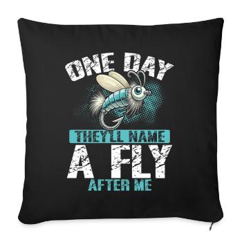 Fly Tying Fly Tying Fly Fishing Fly Fishing - Sofa pillowcase 17,3'' x 17,3'' (45 x 45 cm) - black - Front