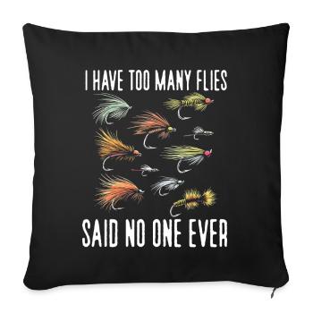 Fly Tying Fly Tying Fly Fishing Fly Fishing - Sofa pillowcase 17,3'' x 17,3'' (45 x 45 cm) - black - Front
