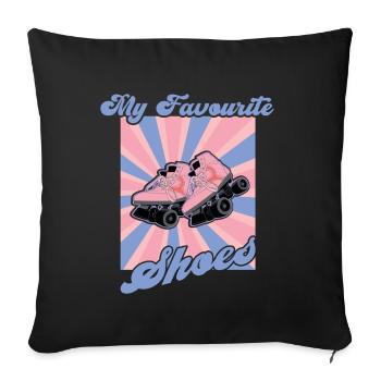 Rollerskater My Shoes Roller Skate Disco - Sofa pillowcase 17,3'' x 17,3'' (45 x 45 cm) - black - Front