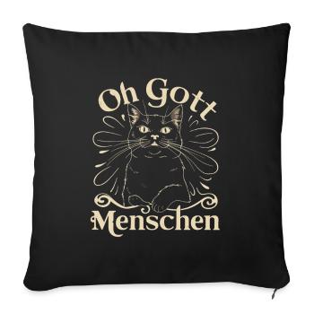Oh mon Dieu, les gens disent que pour - Housse de coussin décorative 45 x 45 cm - noir - Devant