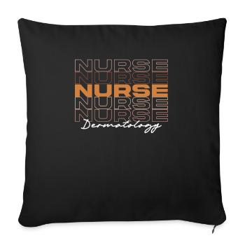 Black Strong Dermatology Nurse Melanin African - Sofa pillowcase 17,3'' x 17,3'' (45 x 45 cm) - black - Front