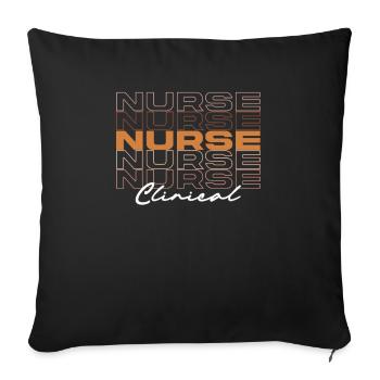 Noir Strong Infirmière clinicienne Mélanine Africaine - Housse de coussin décorative 45 x 45 cm - noir - Devant