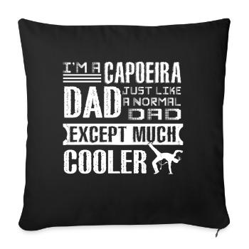 Cooler Capoeira Dad - Sofa pillowcase 17,3'' x 17,3'' (45 x 45 cm) - black - Front