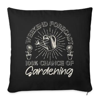 Plant Lover Gardening Weekend - Sofa pillowcase 17,3'' x 17,3'' (45 x 45 cm) - black - Front