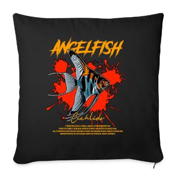 Kaiserfisch Fish Keeper Moderne Streetwear - Sofakissenbezug 45 x 45 cm - Schwarz - Vorne