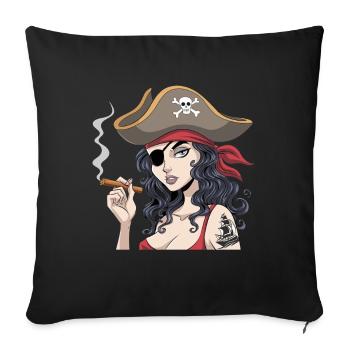 Pirate costumes for women in Buccaneer style - Sofa pillowcase 17,3'' x 17,3'' (45 x 45 cm) - black - Front