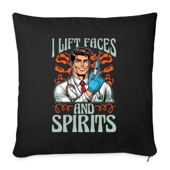 Plastic Surgery I Lift Faces Cosmetic Surgeon - Sofa pillowcase 17,3'' x 17,3'' (45 x 45 cm) - black - Front
