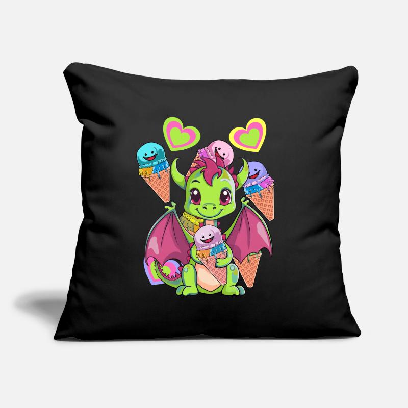 Eis Eiskreme Eiscrem Kinder Kind Drache Drachen Sofakissenbezug 45 x 45 cm
