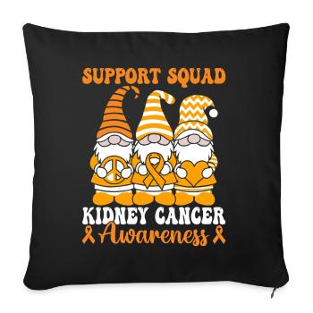 Support Squad Green Ribbon Organ Transplant - Sofa pillowcase 17,3'' x 17,3'' (45 x 45 cm) - black - Front