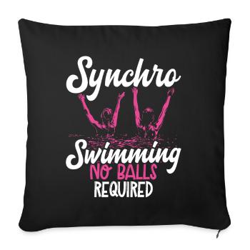 Synchronschwimmen Synchro Schwimmer - Sofakissenbezug 45 x 45 cm - Schwarz - Vorne