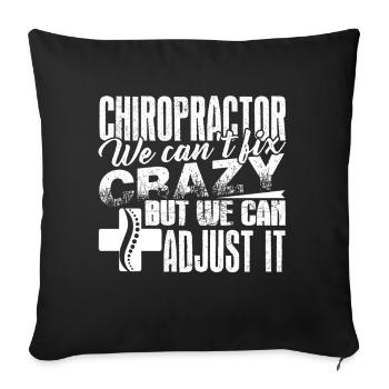 Chiropractor Chiropractor Can Adjust - Sofa pillowcase 17,3'' x 17,3'' (45 x 45 cm) - black - Front