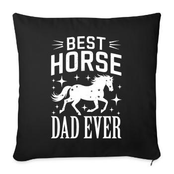 Chevaux Disant Sports Equestres Drôle Cheval Cadeau - Housse de coussin décorative 45 x 45 cm - noir - Devant