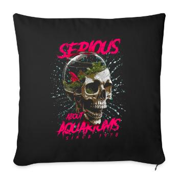 Sérieux au sujet des aquariums Gardien de poissons Anniversaire 1978 - Housse de coussin décorative 45 x 45 cm - noir - Devant