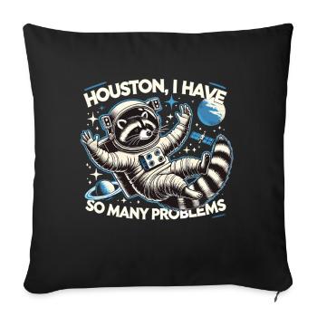 Houston, we have a problem - Sofa pillowcase 17,3'' x 17,3'' (45 x 45 cm) - black - Front