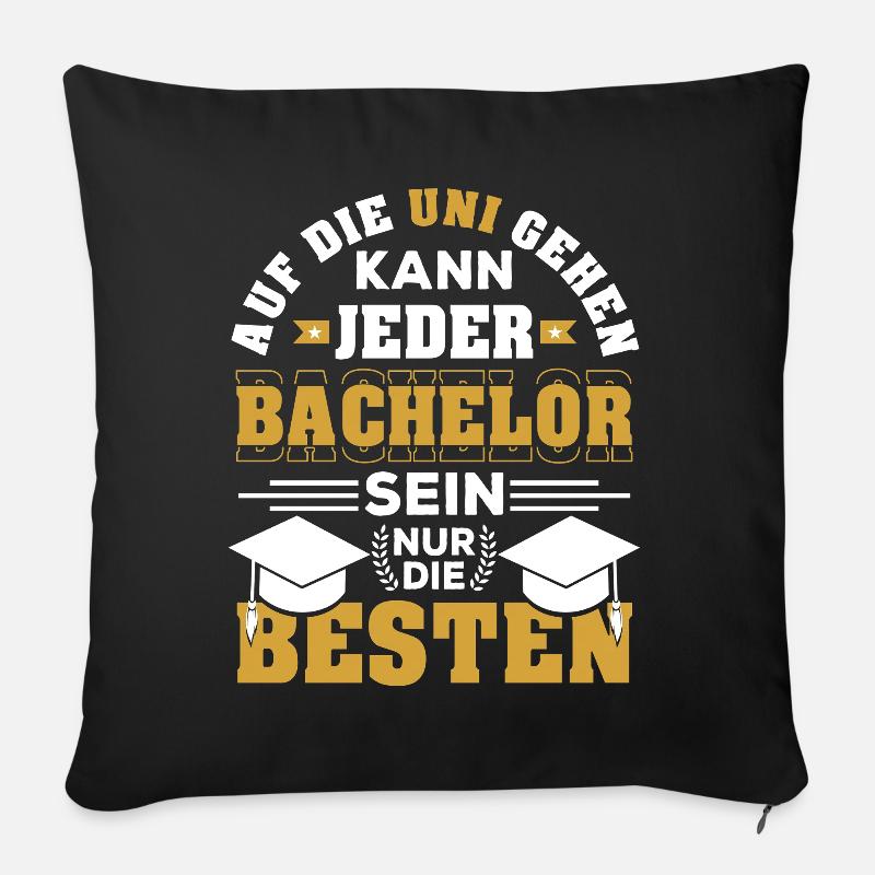 Bachelor Abschluss geschafft Uni Student Geschenk - Sofakissenbezug 45 x 45 cm - Schwarz
