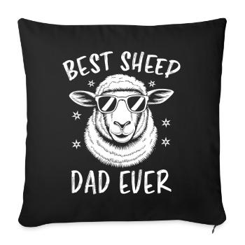 mouton disant mouton domestique mouton drôle cadeau - Housse de coussin décorative 45 x 45 cm - noir - Devant