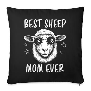 mouton disant mouton domestique mouton drôle cadeau - Housse de coussin décorative 45 x 45 cm - noir - Devant
