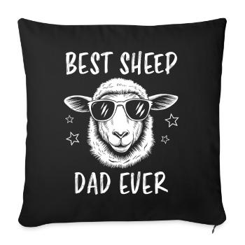 mouton disant mouton domestique mouton drôle cadeau - Housse de coussin décorative 45 x 45 cm - noir - Devant