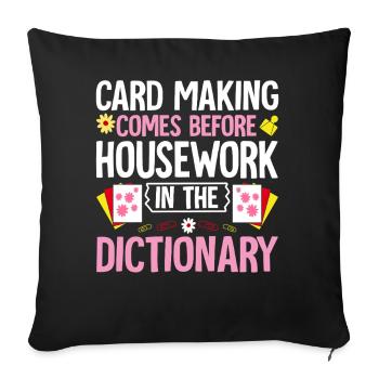 Funny Card Making Scrapbooking Crafters Handmade - Sofa pillowcase 17,3'' x 17,3'' (45 x 45 cm) - black - Front