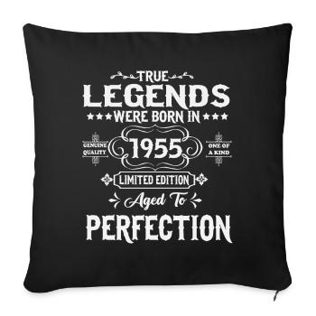 Des légendes sont nées en 1955 - Housse de coussin décorative 45 x 45 cm - noir - Devant