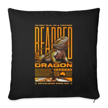 Bartagame Reptilienhüter Geburtstag Geboren 1931 - Sofakissenbezug 45 x 45 cm - Schwarz - Vorne