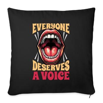 Speech Therapy Everyone Deserves A Physiotherapist - Sofakissenbezug 45 x 45 cm - Schwarz - Vorne