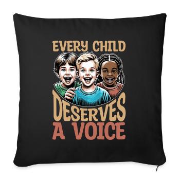 Speech Therapy Every Child Deserves A Pathologist - Sofakissenbezug 45 x 45 cm - Schwarz - Vorne