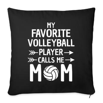 Funny Volleyball Mom Design Mom - Sofa pillowcase 17,3'' x 17,3'' (45 x 45 cm) - black - Front