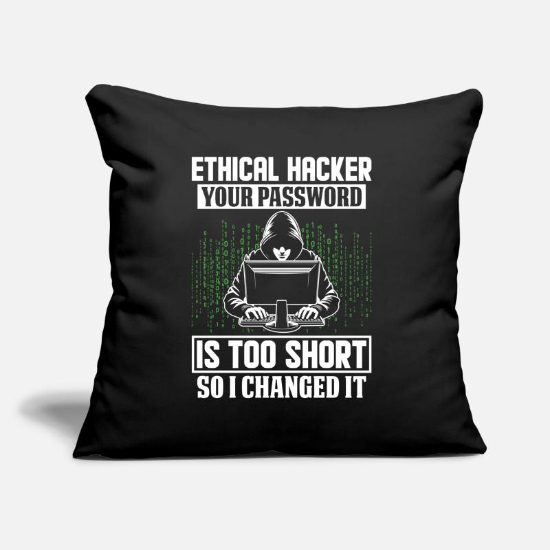 Hacker éthique Cyber Security Code Cracker Drôle Housse de coussin décorative 45 x 45 cm