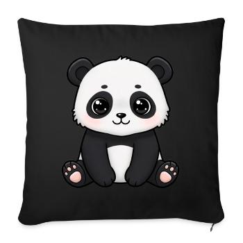 Animal Cartoon Panda - Sofa pillowcase 17,3'' x 17,3'' (45 x 45 cm) - black - Front