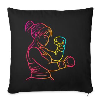 Kickboxer 90s - Sofa pillowcase 17,3'' x 17,3'' (45 x 45 cm) - black - Front